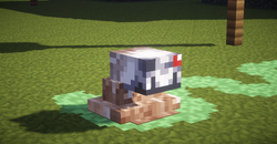 Small white and brown Minecraft mob