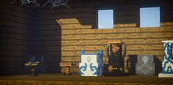 Various blocks and items in a room