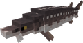 Minecraft pixel art of a dark train