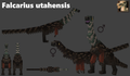 Falcaris utahensis dinosaur mob model