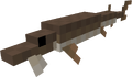 A brown blocky Minecraft-style rifle.
