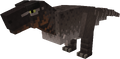 A dark, pixelated image of a creature.