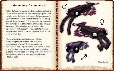 Anomalocaris canadensis mob and information page
