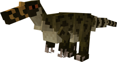 Minecraft dinosaur mob with dark spots