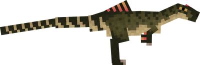 Minecraft mod dinosaur mob with striped tail