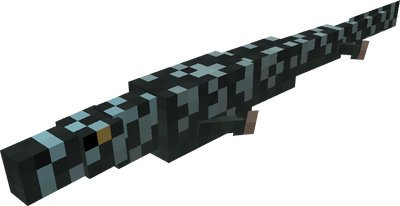 Long, dark blue and light blue snake-like mob