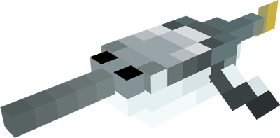 Minecraft pixel art of a dolphin