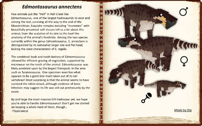 Edmontosaurus annectens wiki entry with models