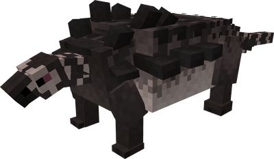 Minecraft Ankylosaurus with dark armor plating