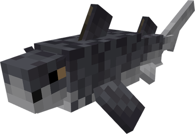 Minecraft mod shark with red underbelly