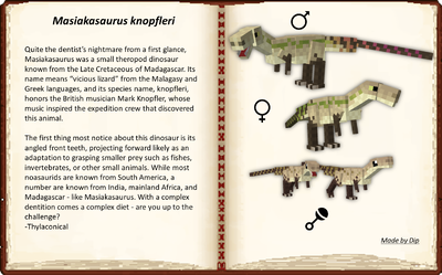 Masiakasaurus knopfleri wiki page with models