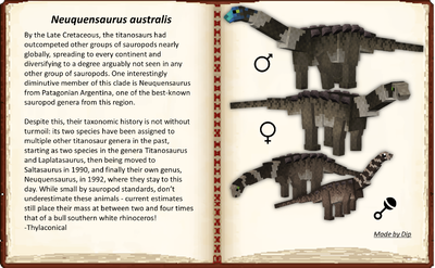 Neuquensaurus australis mob in a book