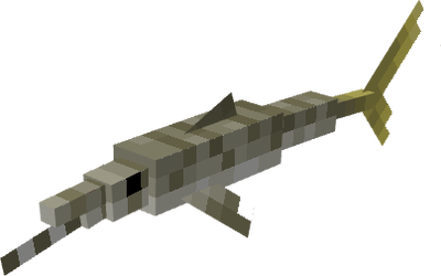 Minecraft pixel art of a fish