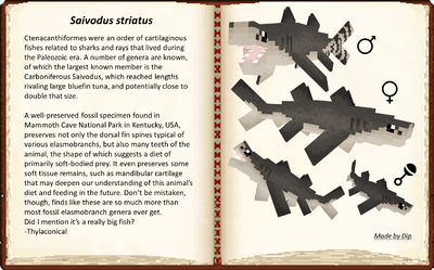 Minecraft mod wiki page for Saivodus striatus