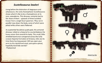 Scutellosaurus lawleri male, female, and baby