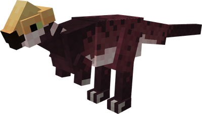 Minecraft mod dinosaur with brown and white skin