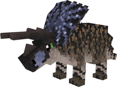 Minecraft mod dinosaur with blue frill