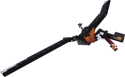 Minecraft Quetzalcoatlus flying with wings spread