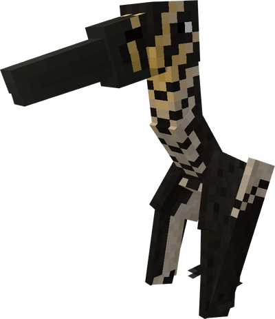 Minecraft Quetzalcoatlus with black and tan feathers