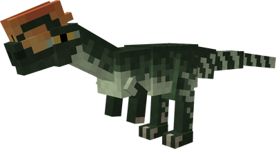 Minecraft mod dinosaur with striped tail
