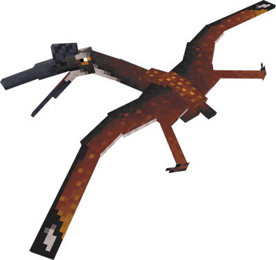 Minecraft Pteranodon flying with wings spread