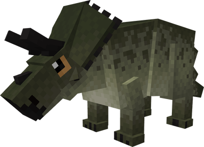 Minecraft Triceratops dinosaur mob