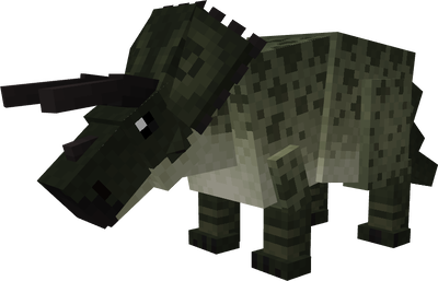 Minecraft mod dinosaur, dark green and spotted
