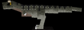 Minecraft-style dinosaur mob on black background