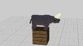 Minecraft mod rhino mob on a block