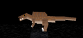 Minecraft Spinosaurus mob in dark environment