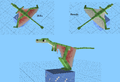 Compsognathus model from different angles