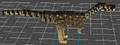 Minecraft mod dinosaur on grid background