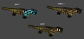 Three different stages of the Coelacanth
