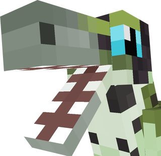 Close-up of a Minecraft dinosaur mob