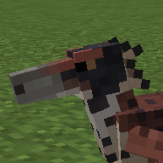 Close-up of a Minecraft dinosaur mob