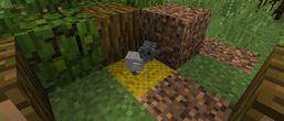 Small gray mob on yellow block