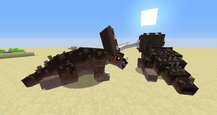 Two Triceratops in a desert biome