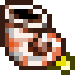 A small, pixelated bottle with liquid.