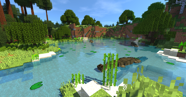 Alligators in a swampy biome