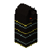 Dark block with yellow and blue stripes