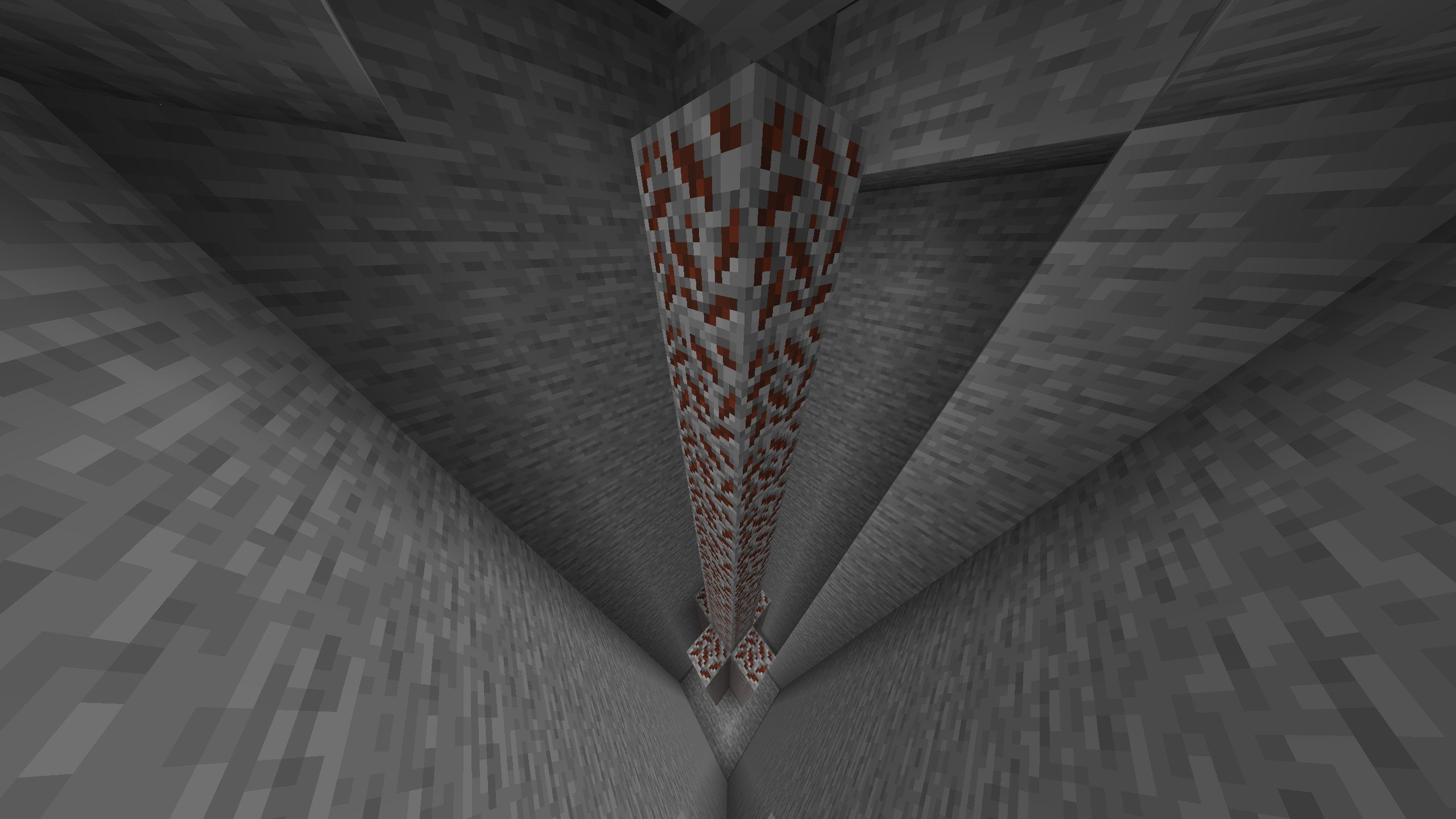 Long vein of iron ore in cave