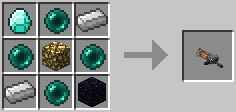 Crafting recipe for a futuristic weapon
