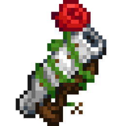 Bone with rose and vines