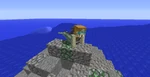 Small structure on a mountain peak