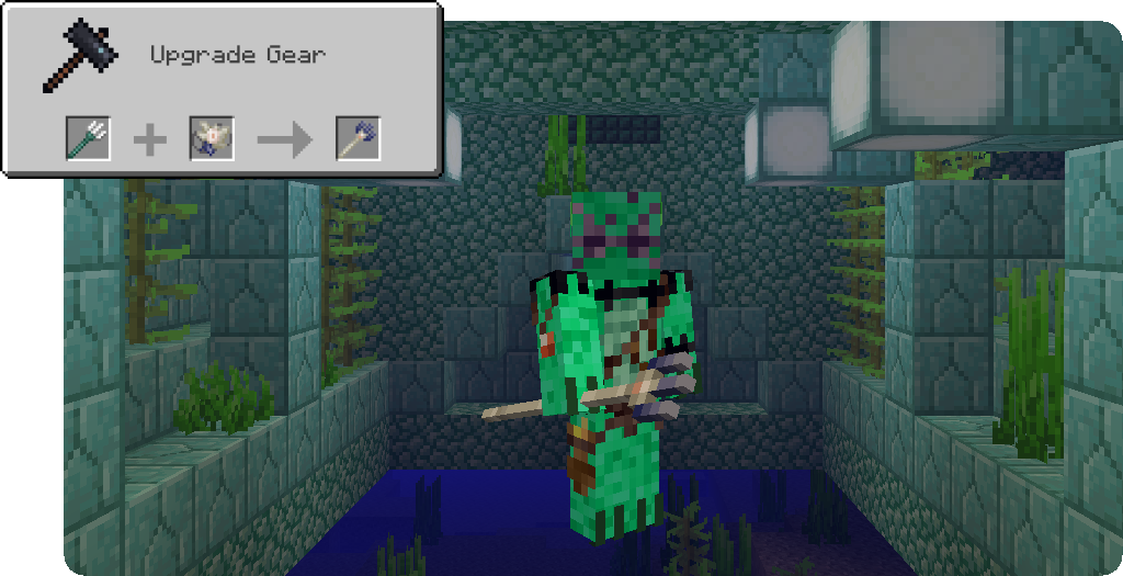 Upgrade Gear recipe for a trident