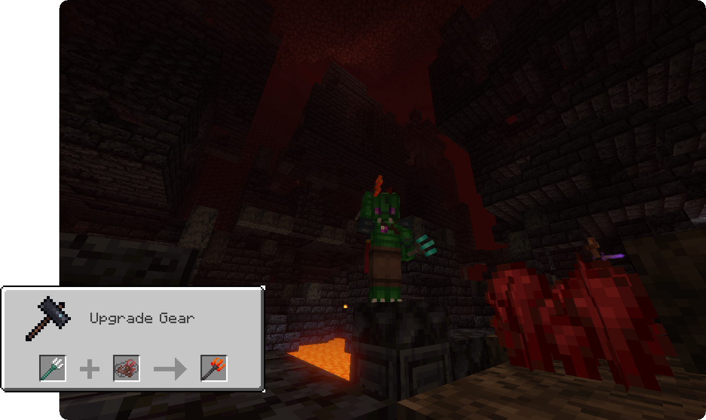 Upgrade Gear GUI with a mob in background
