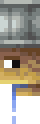Minecraft player wearing a helmet, crying