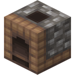 A block with wood and stone textures.