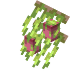 Pink and green plant-like block
