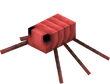 Red ant-like creature with black eye